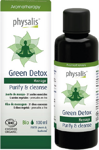 Apoie o processo natural de purificação com Physalis Green Detox graças a uma sinergia de 30 óleos essenciais. Contém, entre outros, óleo essencial de tea tree, saro, endro, hortelã, funcho e gerânio.