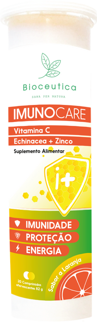 Imunocare Comprimidos Efervescentes VIT C + ECHINACEA + ZINCO (VALIDADE: NOVEMBRO 2023)