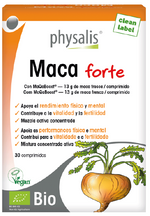 Suplemento alimentar à base de plantas Physalis Maca forte biocontém MaQaBoost®, uma mistura concentrada excepcional! A maca peruana (Lepidium meyenii) é uma planta muito resistente que cresce em altitudes elevadas (> 4000 m) no maciço dos Andes.