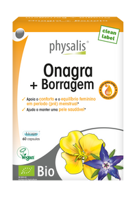 Physalis Onagra + Borragem bio é uma mistura sinergética de óleos 100% biológicos de onagra e de borragem. 