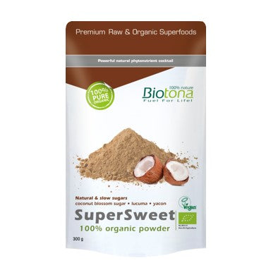 Biotona Bio SuperSweet é uma alternativa, 100% biológica, ao açúcar refinado, que permite conferir um delicioso toque doce e saudável, a todas as suas receitas. 